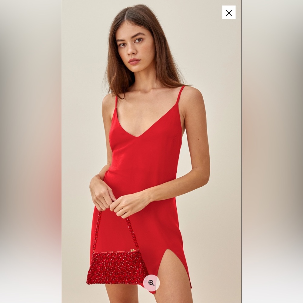 Reformation Red Marlowe Dress XS